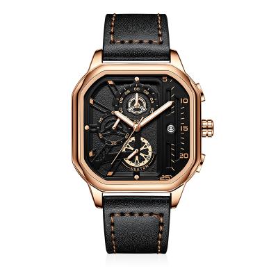 China Wholesale 3ATM movement 3ATM waterproof square watch NEKTOM Japan quartz day/date NEKTOM quartz wrist luxury men's wrist watches for sale