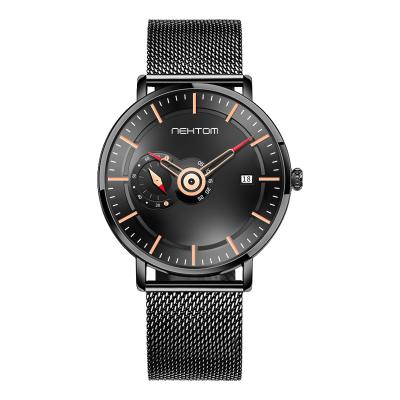 China Hot Selling NEKTOM Day/Date Men's Watches Quartz Shape Stainless Steel Men's Watch Watches Wholesale for sale