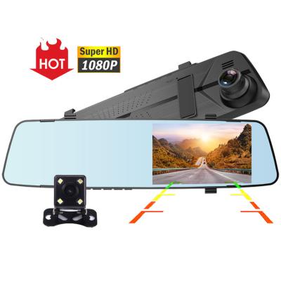 China EGO full hd 1080p car dvr monitot waterproof dropshipping backup camera for cars 4.3 inch mirror dash cam for sale