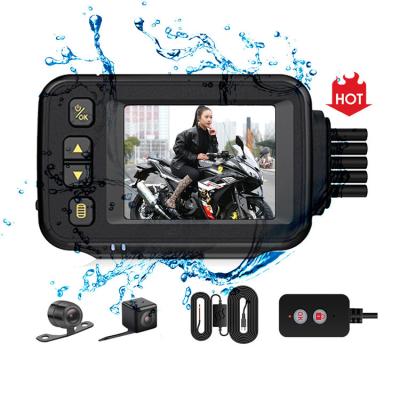 China Factory Wholesale Waterproof Full HD 1080P Waterproof Tachograph Lens Motorcycle DVR Dual Dash Camera for sale