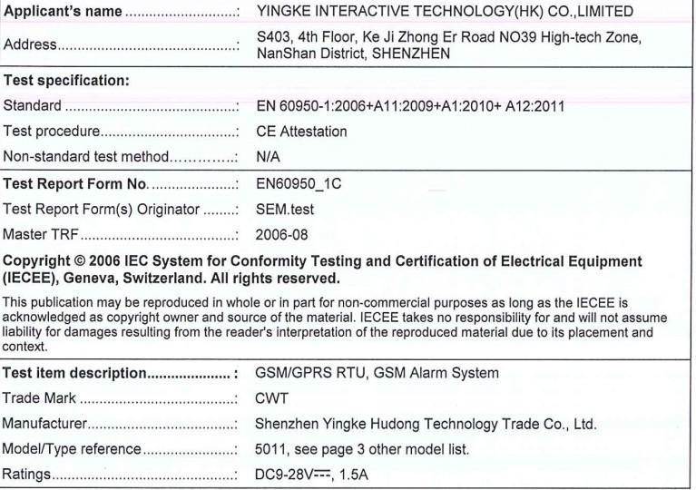 LVD report - CWT(HK) Co., Limited