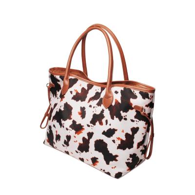 China NATIONAL Brand New 2021 Cowhide Shoulder Bag Women's Designer Travel Casual Beach Tote Bag DMA6377 for sale