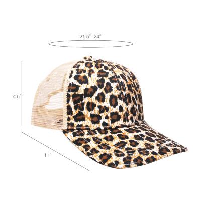 China Plush Hat Maker Serape Cheetah Baseball Hat Customization 6 Panel Mesh Baseball Cap DMA71116 for sale