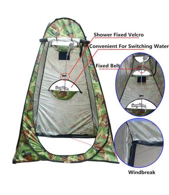 China Silver-coated automatic disposable thick pop foldable polyester folding up waterproof pop up folding beach toilet shower tent for sale