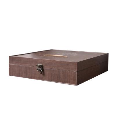 China Handmade Fashionable Good Quality Customized Handmade With Logo Wholesale Storage Manufacturer Wooden Tea Tray Box for sale