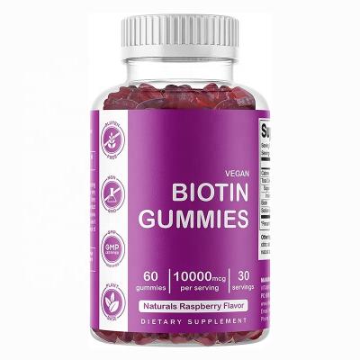 China Good for Hair Vegan Organic Biotin Gummies with Collagen for Hair and Nail Health, Strawberry Flavor for sale