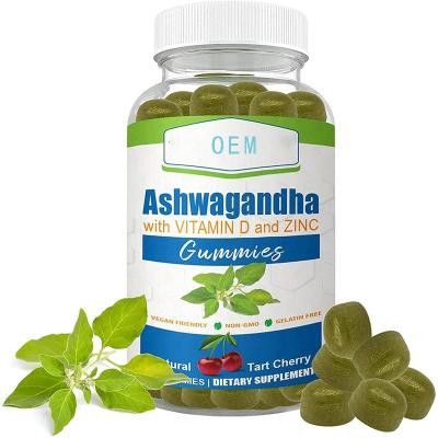 China immune & Anti-fatigue Manufacturers Private Label Vegan Nutrition Organic Root Extract Ashwagandha Gummies for sale