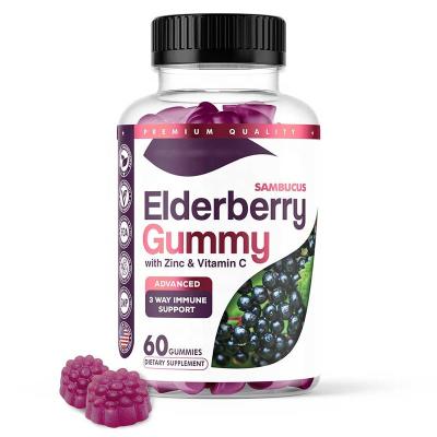 China immune & Private Label Anti-Fatigue Support Immune Antioxidants Sambucus Elderberry Organic Daily Supplement Gummies for sale