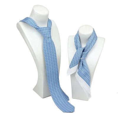 China 100% Handmade Customized All Over The Neck Tie Set Cheap Polyester BPDF Men's Logo Printed Women Scarves Manufacturers for sale