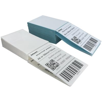 China Barcode Free sample premium quality fanfold barcode sticker paper A6 4x6 direct shipping thermal label for sale