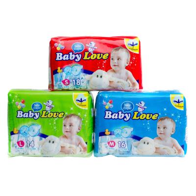 China Colorful Design Embroidered Disposable Baby Diapers Factory In China for sale