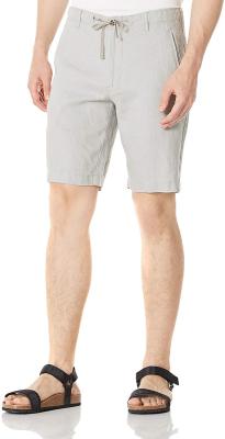 China Short de linho de Grey Zipper Closure Low Rise do short ocasional respirável do verão dos homens à venda