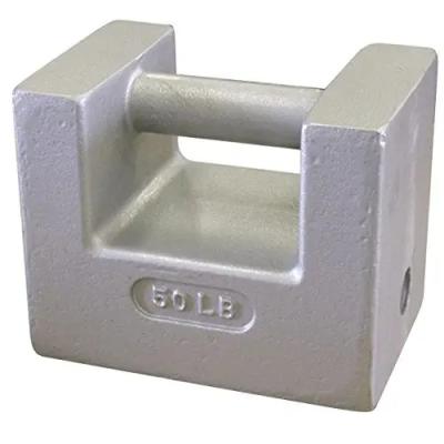 China Rujiajia Calibration Weight 50LB Mass Cast Iron Block Weights for Test Crane Counterweights for sale