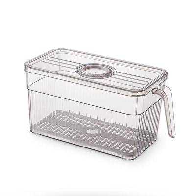 China Wholesale Refrigerator Fridge Organizer Bin Refrigerator Clear Plastic Food Container for sale