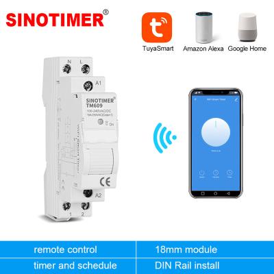 China NEW Remote Control Timer Switch WIFI Home Smart Timer By Tuya APP Mobile Time Switch With Countdown Manual Switch 100-240VAC DIN Rail for sale