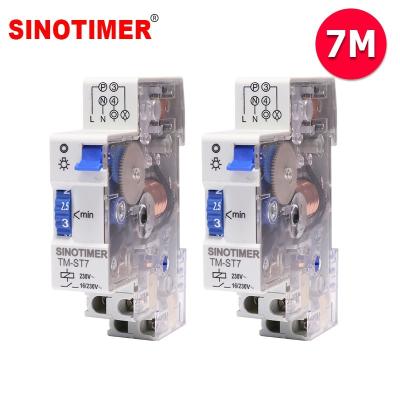 China Staircase Timer Switch 7 Minutes Interval Factory Price 18mm Single Din Module Rail Staircase Timer Switch For Staircase Lighting Controls for sale