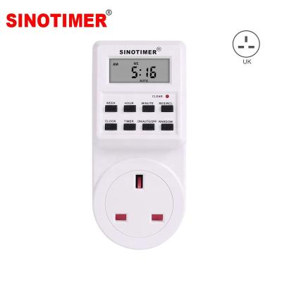 China 7 Days 24 Hours Programmable Time Switch UK Plug In Digital Weekly Programmable Electric Wall Power Socket Timer Switch Outlet Time Clock AC 220V for sale