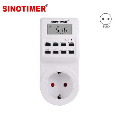 China 7 Days 24 Hours Programmable Time Switch EU Plug In Digital Weekly Programmable Electric Wall Power Socket Timer Switch Outlet Time Clock 220V AC Plug-in for sale