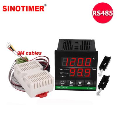 China 85~265Vac RS485 Communication Digital Intelligent Temperature and Humidity Controller Thermostat with Combo Sensor and Cables MH0302-RS485 for sale