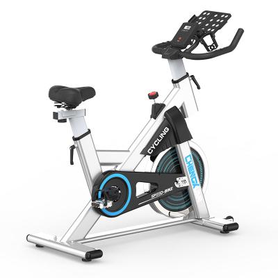 China Indoor Sport Commercial High Version Silver Blue Spinning Bike Home Use for sale