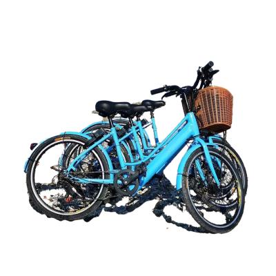 China Hot Selling City Electric Bike Manufacturer Lady Green City Bike 26 Inch Motor 350w/48v Popular Suspension Electric City Bicycles Bike S Forshare for sale