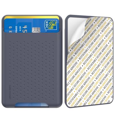 China Reusable and Strong Adhesive | Fit 2 Cards AhaStyle Silicone Card Holder for Smartphone | Reusable and Strong Adhesive | Suitable 2 cards for sale