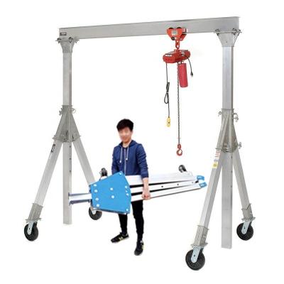 China Light Aluminum Mobile Gantry Cranes Adjustable Height Foldable for sale