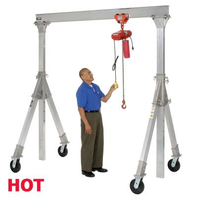 China 1000lbs Folding Mobile Portal Girder Alloy Gantry Crane for sale