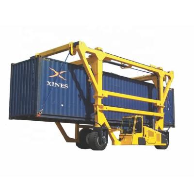 China Rubber Tyre Wheel Container Straddle Carrier Shipping Container Carrier for sale