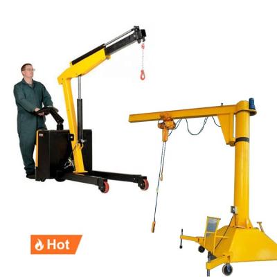 China 2500kg Traveling Portable Counter Balanced Hoist Jib Crane Workstation Moveable Jib Crane à venda