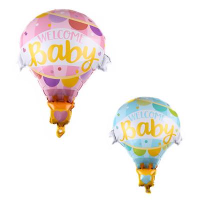 China Blue Party Foil Balloons Pink Hot Air Baby Boy Welcome Balloon For Baby Showers for sale