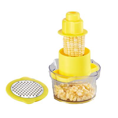 China Amazon Viable Hot Selling Kitchen Corn Cob Multifunctional Manual Corn Stripper Remover With Stainless Steel Blades for sale