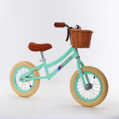 China Street Vintage Push Bike Bicycle Carbon Kids Balance Bike With Basket for sale