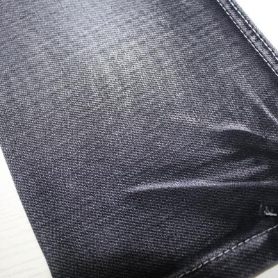 China Factory Price Black Cotton Polyester Spandex Stretch Stretch Jeans Fabric For Pants for sale