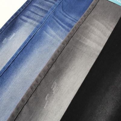 China Sustainable Polyester Spandex Denim Fabric Shrink-Resistant For Jeans And Pants for sale