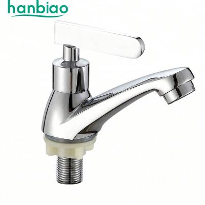 China Contemporary Metered Faucets Deck Mounted Zinc Chrome Polished Ornate Single Handle Bathroom Faucet for sale