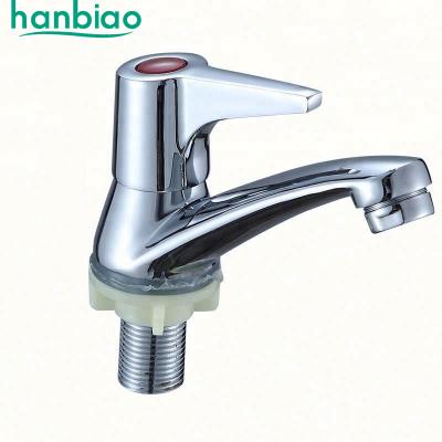 China New Design Faucets 2022 OEM Good Quality Zinc Metered Single Handle Cold Water Basin Faucet Chrome Finish Single Hole for sale