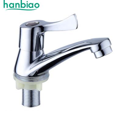 China 2022 Faucets Factory OEM Good Quality Handle Cold Water Zinc Body Single Metered Basin Faucet For Bathroom for sale