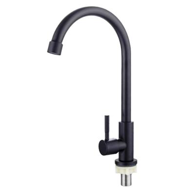 China Pull Out Spray Stainless Steel 360 Degree Single Cold Rotatable Kitchen Faucet Faucet Factory Black OEM for sale