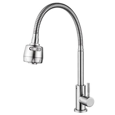 China Pull Out Low Price SUS304 Cold Single Handle Tube Black Universal Kitchen Faucet And Sink Pull Out for sale