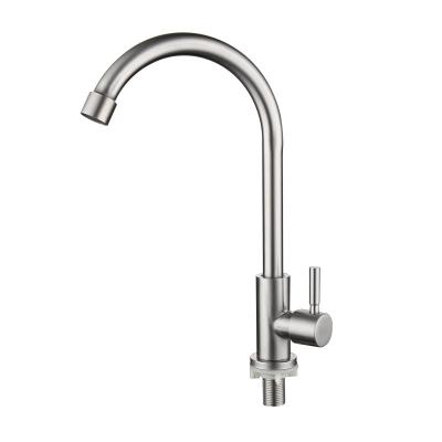 China Pull Out Spray Factory Direct Cold OEM Stainless Steel Single Handle Deck Mounted Kitchen Faucet for sale