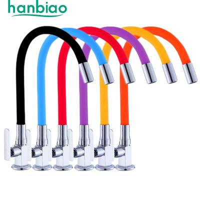 China Pull Out Spray Colorful Good Price Pull Out Kitchen Sink Faucet Cold Water Zinc Body Handle Flexible Hose Plastic Kitchen Faucet for sale