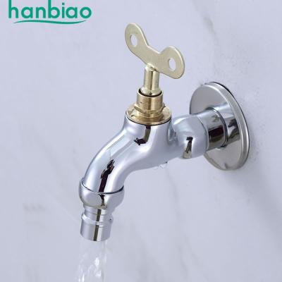 China Modern Outdoor Anti-theft Faucet With Brass Bibcock Washing Machine Anti-theft Key Switch Body Garden Tap Quick Open Faucets for sale