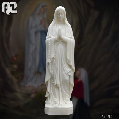 China Large Life Size Natural Custom Outdoor Decoration Virgin Mary Statue White Marble Religious Sculpture EUROPEAN for sale