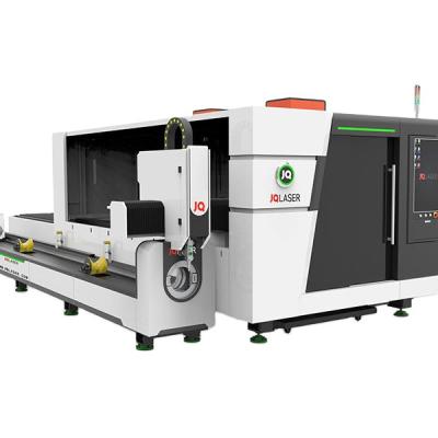 China 3D laser 1530CP fiber laser combined cutting machine for metal tube and sheet with fully shield to roof integrated machine for sale