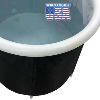 China Club Recovery Cold-Plunge Pump Ice Tub Custom Color Logo Black Portable Ice Bathtub for sale