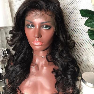 China Virgin Hair Full Lace Front Human Hair Wigs Hd Wave Mideum Straight Lace Front Bron Human Hair Wigs For Black Women for sale