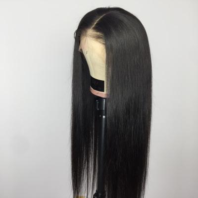 China Silky Straight Wave New 13*4 Lace Front Wig 150% Density Medium Brown Lace Front Wig With Preplucked And Bleached for sale