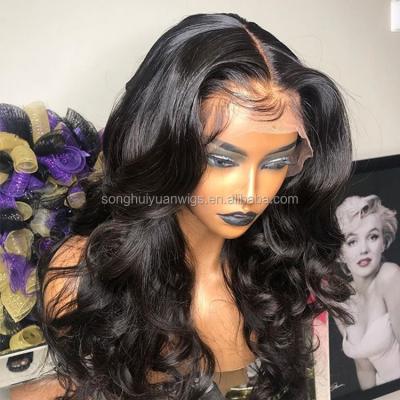 China 13*4 Straight Wavy Lace Front Wig Human Hair Natural 10A Remy Hair Medium Brown Lace for sale