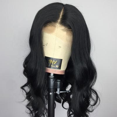 China Free Samples Body Wave Black Preplucked Hair Lace Front Wig 13 By 6 Lace Front Lace Wigs for sale